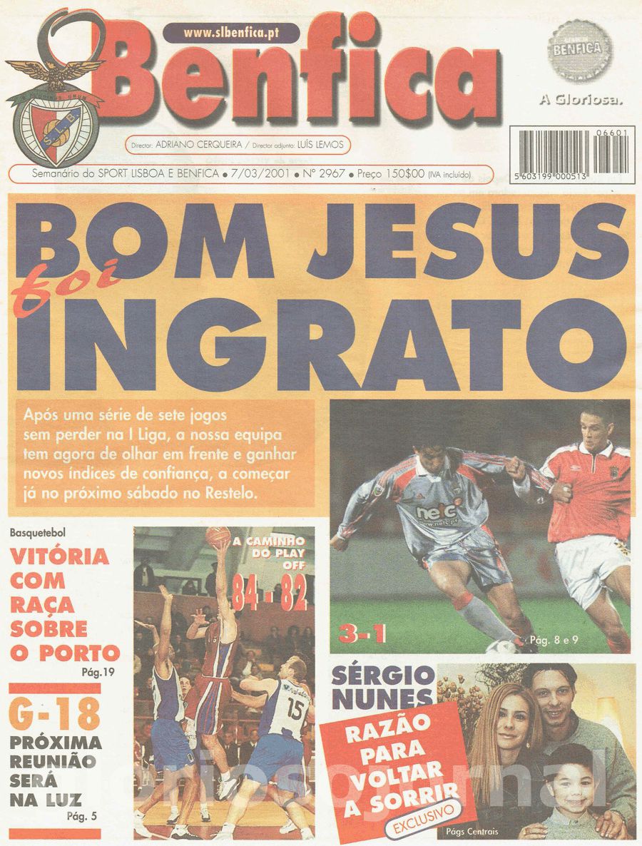 jornal o benfica 2967 2001-03-07